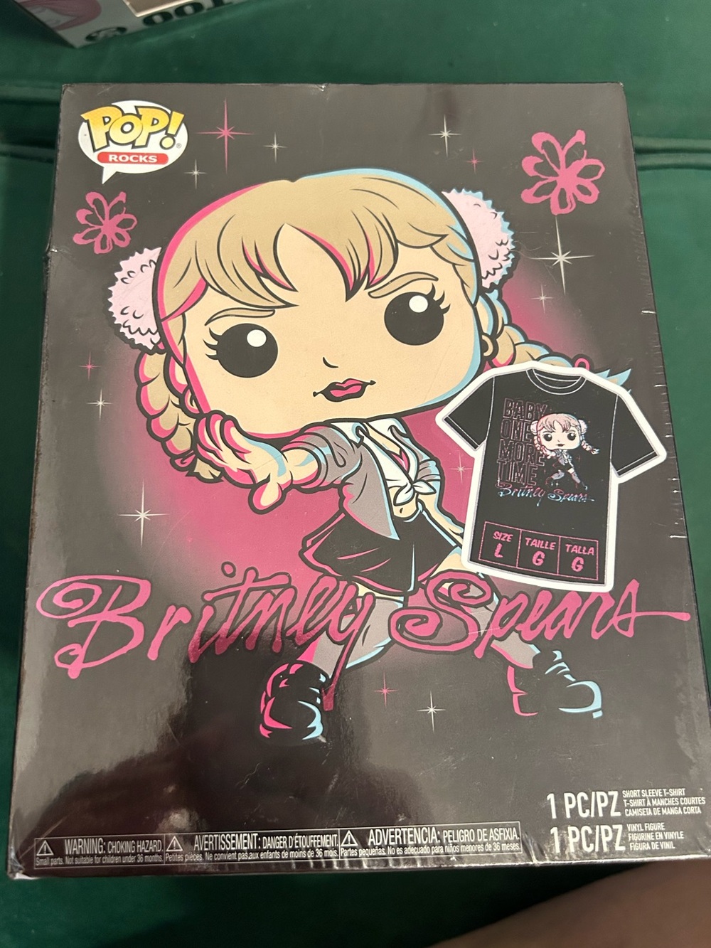 Funko Pop! Britney Spears Target Excl Hit Me Baby One More Time T-Shirt Lg